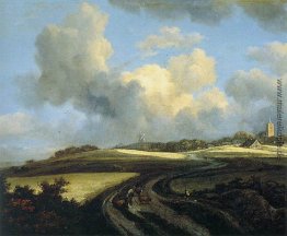 Straße durch Mais-Felder in der Nähe der Zuidersee Straße durch Mais-Felder in der Nähe der Zuidersee