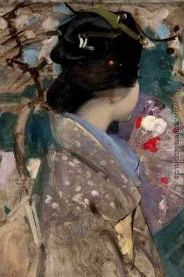Japanische Frau mit Fächer Japanische Frau mit Fächer