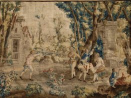 Les Amusements Champêtres: Le cheval fondu (Tapestry) Les Amusements Champêtres: Le cheval fondu (Tapestry)