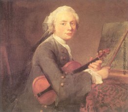 Junger Mann mit einer Violine (Porträt von Charles Theodose Gode Junger Mann mit einer Violine (Porträt von Charles Theodose Gode