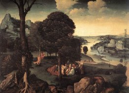 Landschaft mit St. Johannes der Täufer predigt Landschaft mit St. Johannes der Täufer predigt