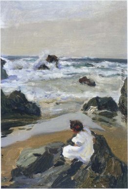 Elenita am Strand, Asturien Elenita am Strand, Asturien