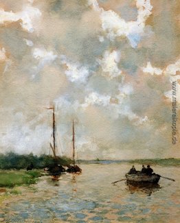 Rudern auf dem Fluss Rudern auf dem Fluss