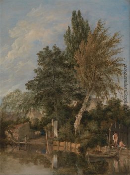 Jungen Baden an den Fluss Wensum in Norwich Jungen Baden an den Fluss Wensum in Norwich