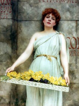 Ein Blumen-Verkäufer Ein Blumen-Verkäufer
