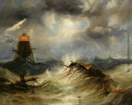 Das Irwin Leuchtturm, Sturm Raging Das Irwin Leuchtturm, Sturm Raging