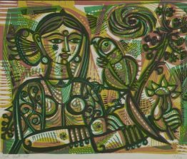 Frau mit Papagei Frau mit Papagei