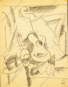 Skizzieren Sie ein Stillleben mit Gitarre Skizzieren Sie ein Stillleben mit Gitarre