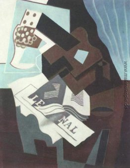 Stillleben mit Gitarre, Buch und Zeitung Stillleben mit Gitarre, Buch und Zeitung