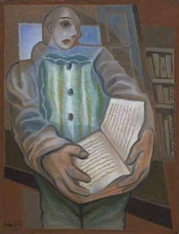 Pierrot mit Buch Pierrot mit Buch