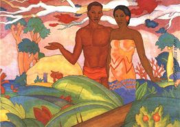 Hawaiian Junge und Mädchen Hawaiian Junge und Mädchen