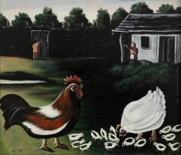 Henne mit ihren Küken Henne mit ihren Küken