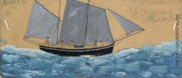 Französisch lugsail Fischerboot Französisch lugsail Fischerboot