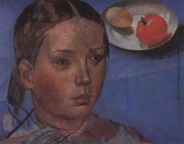 Bildnis der Tochter vor dem Hintergrund still-life Bildnis der Tochter vor dem Hintergrund still-life