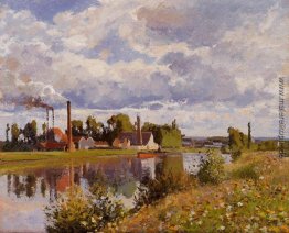 Der Fluss Oise in der Nähe von Pontoise Der Fluss Oise in der Nähe von Pontoise