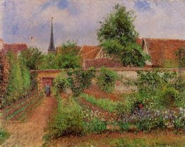 Gemüsegarten in Eragny, Bedeckter Himmel, Morgen Gemüsegarten in Eragny, Bedeckter Himmel, Morgen