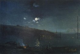 Mondnacht. Landschaft mit Feuer Mondnacht. Landschaft mit Feuer