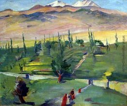 Landschaft mit Blick auf den Berg Ararat Landschaft mit Blick auf den Berg Ararat