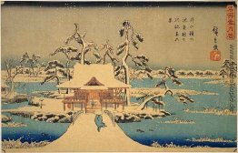 Benzaiten Schrein bei Inokashira im Schnee Benzaiten Schrein bei Inokashira im Schnee