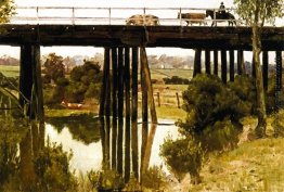 Winter-Morgen nach dem Regen, Gardiners Creek Winter-Morgen nach dem Regen, Gardiners Creek