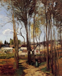 Ein Dorf durch die Bäume Ein Dorf durch die Bäume