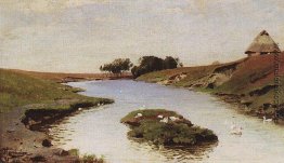 Landschaft mit einem Fluss Landschaft mit einem Fluss