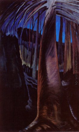 Alte Bäume in der Abenddämmerung Alte Bäume in der Abenddämmerung