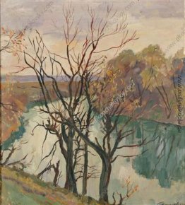 Der Fluss. Kahlen Bäumen. Der Fluss. Kahlen Bäumen.