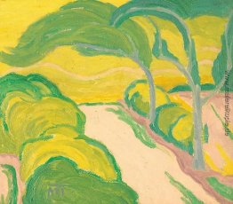Landschaft mit Straßen- Landschaft mit Straßen-