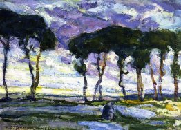 Landschaft mit Schwertlilien Landschaft mit Schwertlilien