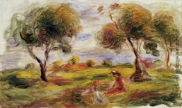Landschaft mit Figuren in Cagnes Landschaft mit Figuren in Cagnes