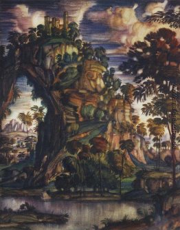 Landschaft mit Schloss Landschaft mit Schloss