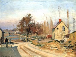 Straße von Osny zu Pontoise, Hoar Frost Straße von Osny zu Pontoise, Hoar Frost