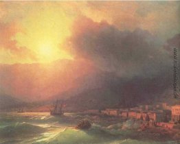 Ansicht der Yalta-in am Abend Ansicht der Yalta-in am Abend