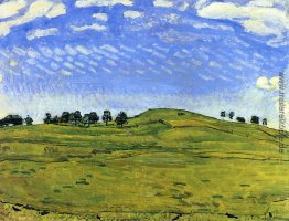 Hügelige Landschaft mit Raben, im Berner Oberland Hügelige Landschaft mit Raben, im Berner Oberland