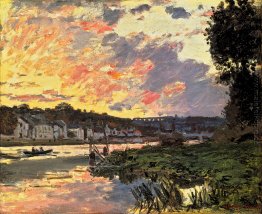 Die Seine bei Bougival am Abend Die Seine bei Bougival am Abend