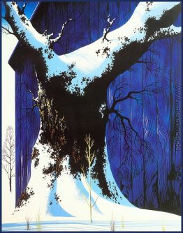 Blaue Scheune und Schnee Blaue Scheune und Schnee