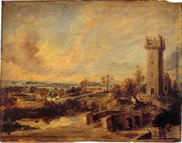 Landschaft mit Turm Landschaft mit Turm