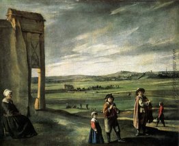 Landschaft mit einer alten Frau Landschaft mit einer alten Frau