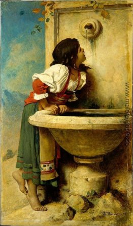 Fille à la fontaine romaine Fille à la fontaine romaine