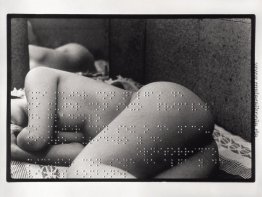 Union Libre (Gedicht von André Breton in Blindenschrift auf eine Union Libre (Gedicht von André Breton in Blindenschrift auf eine
