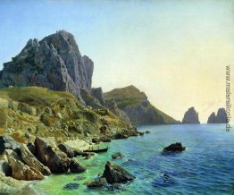 Auf der Insel Capri. Steilküsten. Auf der Insel Capri. Steilküsten.