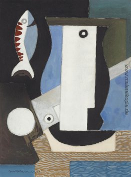 Zusammensetzung cubiste au Portrait, poisson et clair de lune Zusammensetzung cubiste au Portrait, poisson et clair de lune
