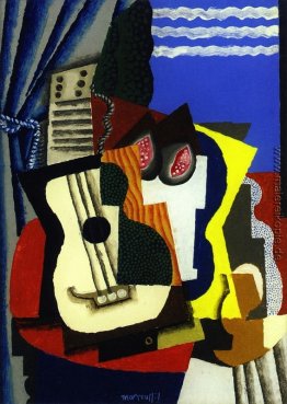 Gitarre und Granatäpfel durch ein Fenster Gitarre und Granatäpfel durch ein Fenster
