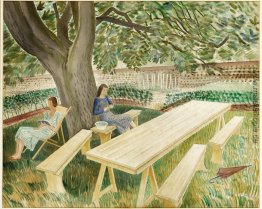 Zwei Frauen in einem Garten Zwei Frauen in einem Garten