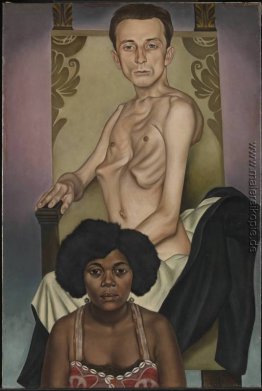 Agosta, die Pigeon Oberkörper Mann und Rasha, die Black Dove Agosta, die Pigeon Oberkörper Mann und Rasha, die Black Dove