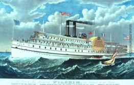 Der Steamer Pilgrim, Teil der "alten" Fall-River Linie Der Steamer Pilgrim, Teil der "alten" Fall-River Linie
