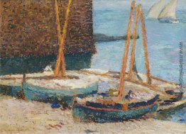 Boote im Hafen von Collioure Boote im Hafen von Collioure