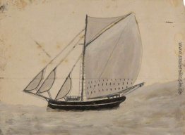 Segelboot mit Französisch-Grau Sails Segelboot mit Französisch-Grau Sails