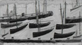 Neun Schiffe im Hafen Neun Schiffe im Hafen